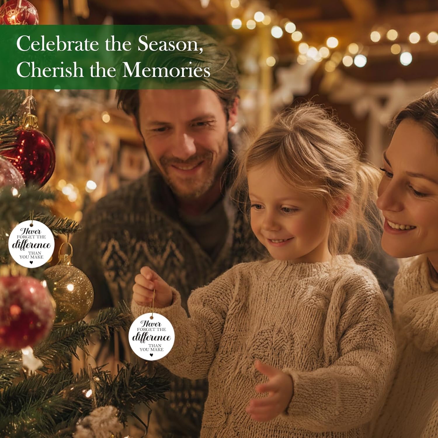 Retirement Gifts for Women Men, Thank You Ornaments Gifts, Retired Ornaments for Coworker, Friend, Boss, Never Underestimate The Difference You Made Thank You Ceramics Christmas Ornaments - Image 5