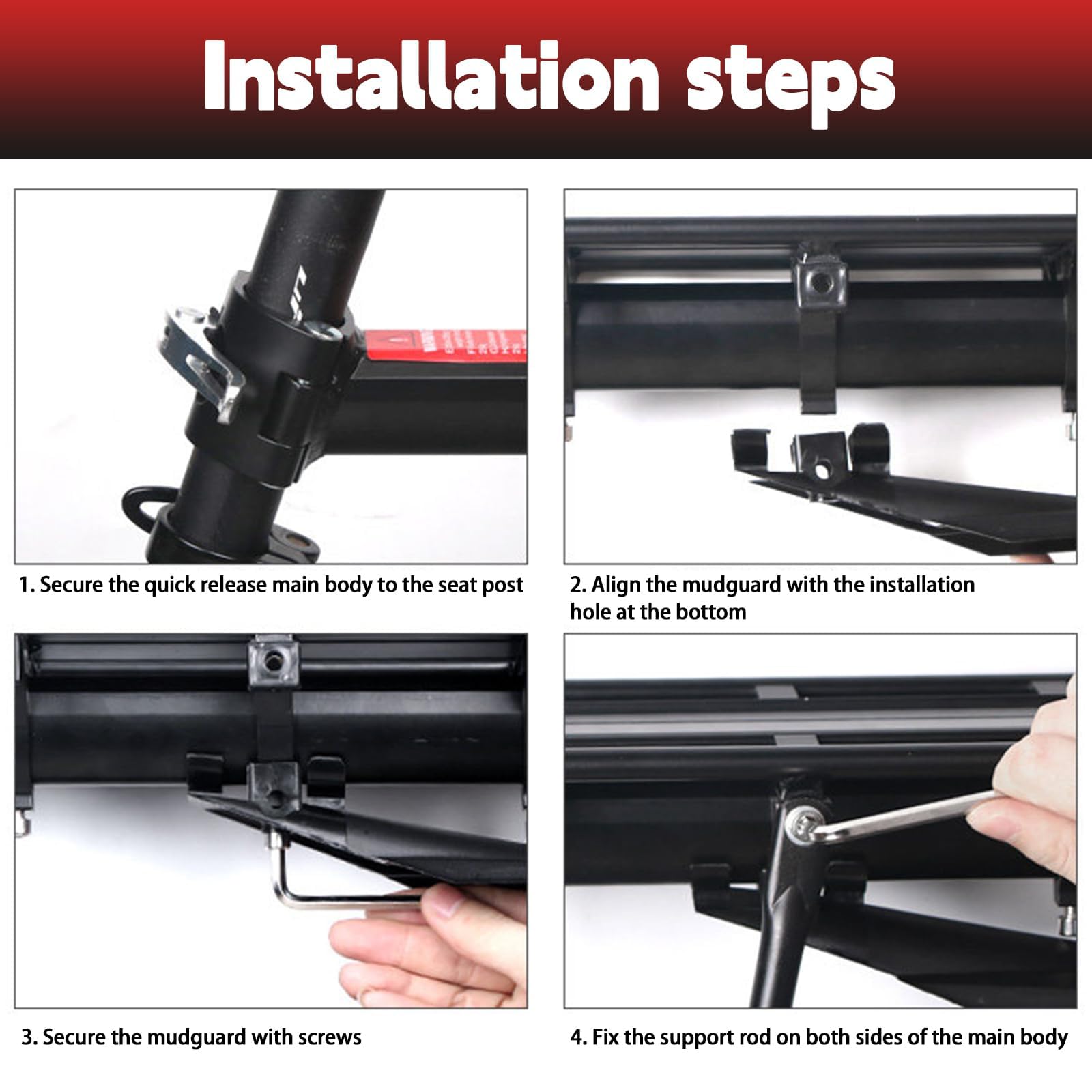 Portabagagli per mountain bike, portapacchi per bicicletta, universale, in lega di alluminio, per 22 – 32 mm, per MTB, bici da corsa e City bike, portata 10 kg