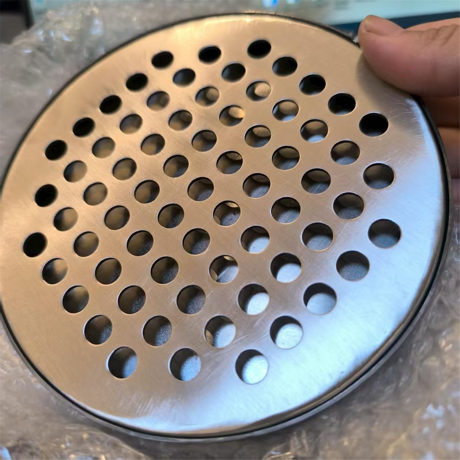 Bandeja de goteo redonda antideslizante de acero inoxidable, fácil de limpiar, ideal para uso doméstico y comercial, multiusos para servir alimentos y drin