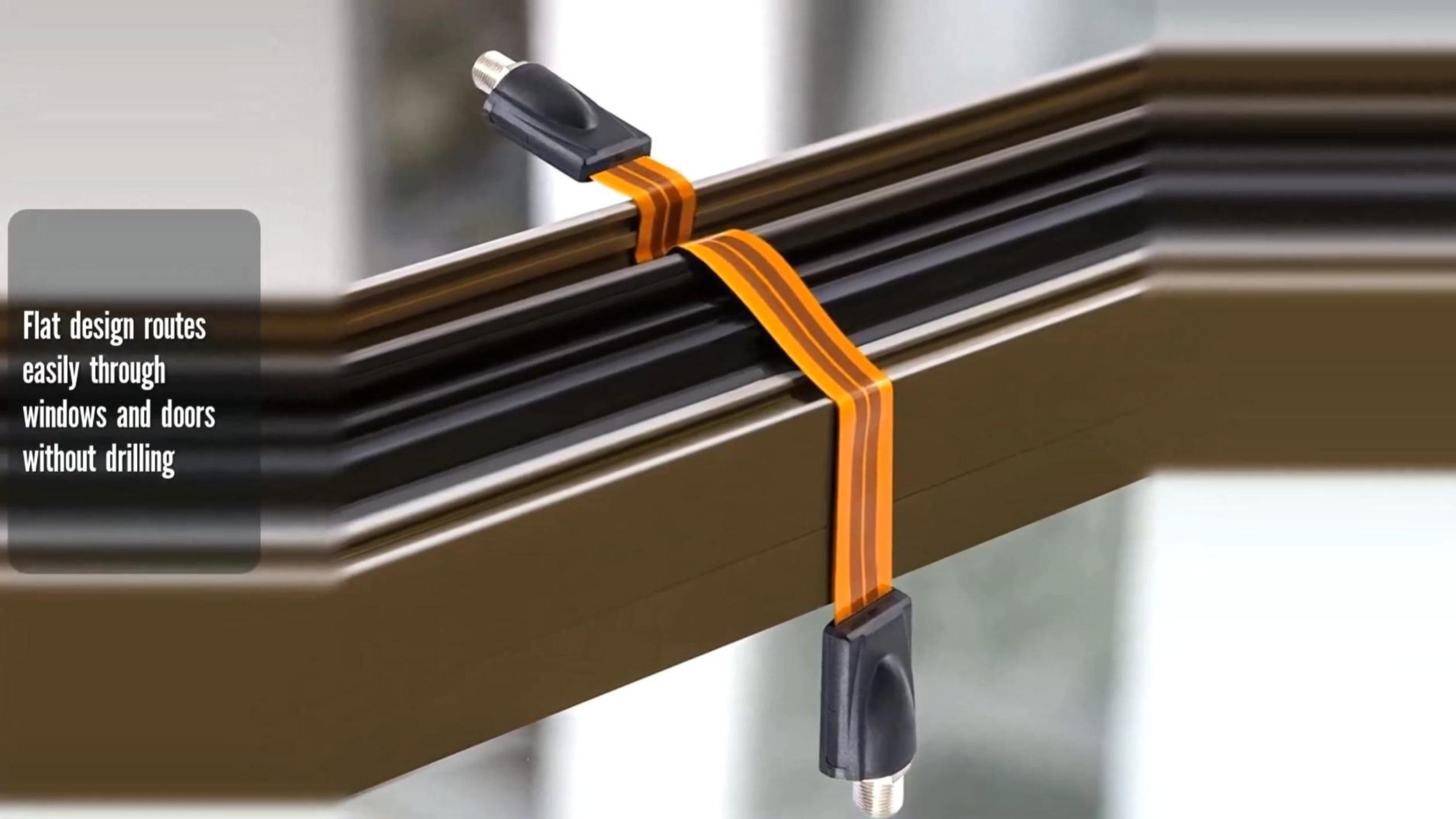 Amazon.com: OSFTBVT Flat Coaxial RG6 F Type Jumper Cable for