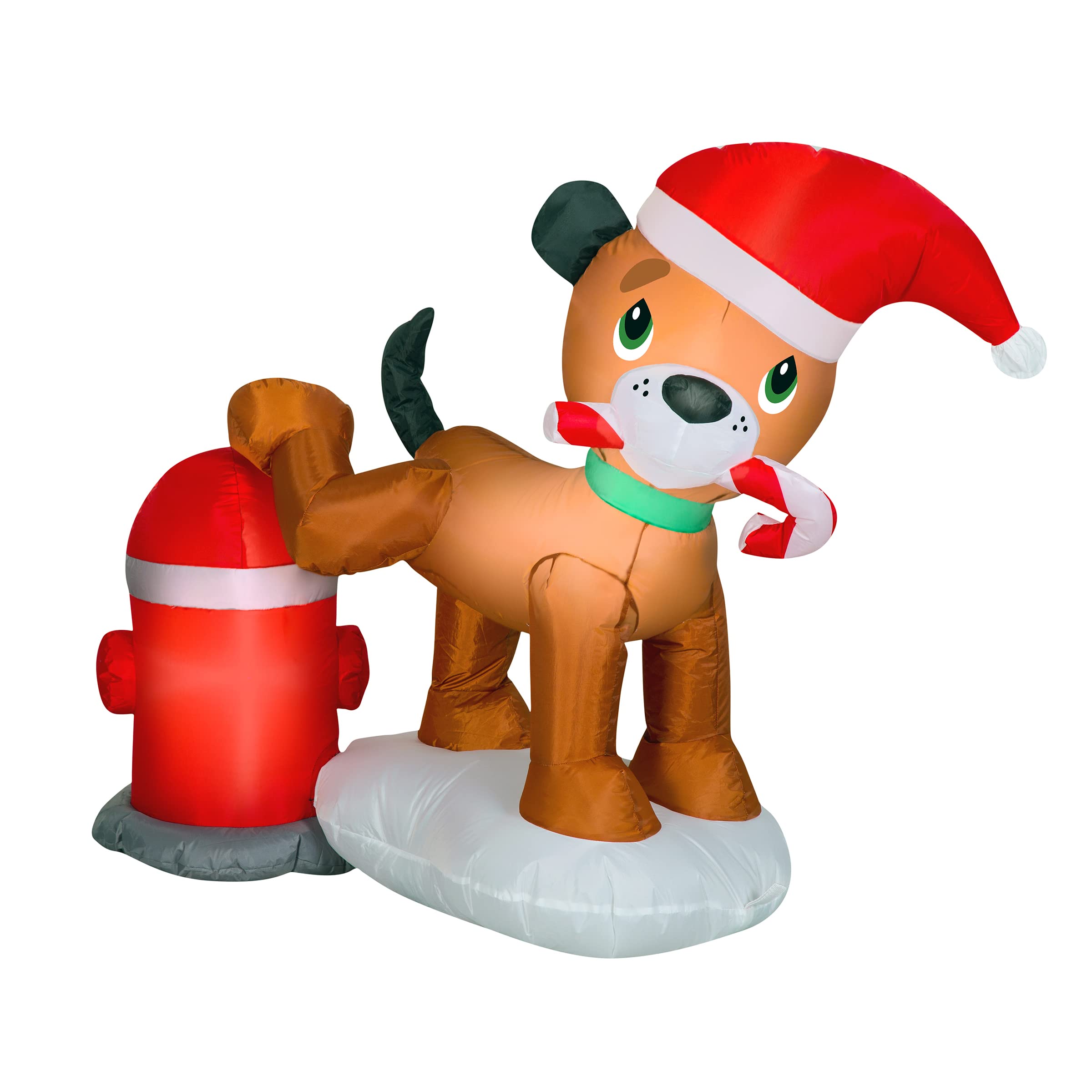 National Tree CompanyNational Tree Company Inflatable Puppy Dog and Fire Hydrant, LED Lights, Plug in, Christmas Collection, 38 Inches
