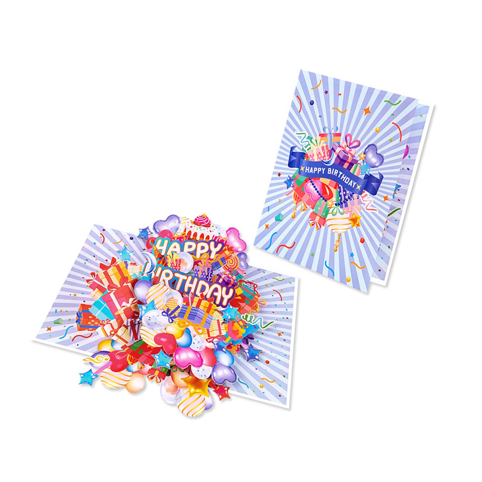 Jazuaiao Paper Sculpture Greeting Card with Spacious Writing Area Artistic Popup Celebration Card Party Supplies Popup Birthday Gift
