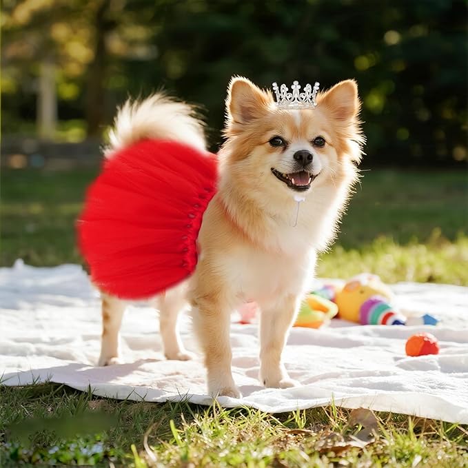 Disfraz de Princesa con Tutú y Corona para Perro Pequeño miniatura 6