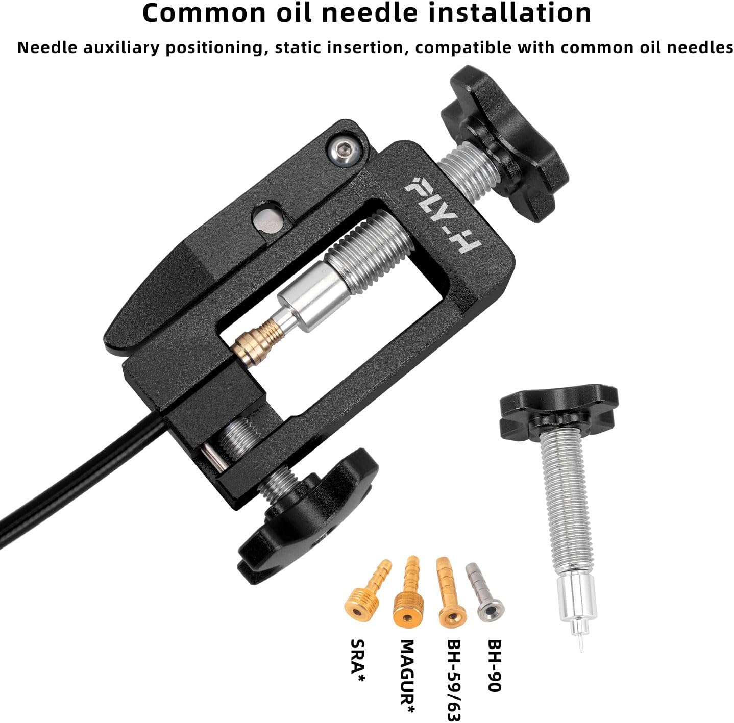 FLY_H Bicycle Brake Hydraulic Hose Fitting Insert Tool,Bike Hydraulic Needle Driver Insertion Tool,Brake Lines Tubing Entry Device,MTB Road Bike Olive Head Press in Hydraulic Brake Lines Cutting Tools