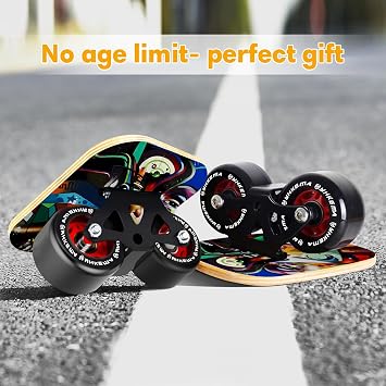 Portable Drift Roller Road Drift Skates Plate Skateboard-Split Design with 7-Ply Maple Freeskates, Anti-Slip Grip Tape & Premium PU Wheels High-End Bearings for Road Surfing & Drifting