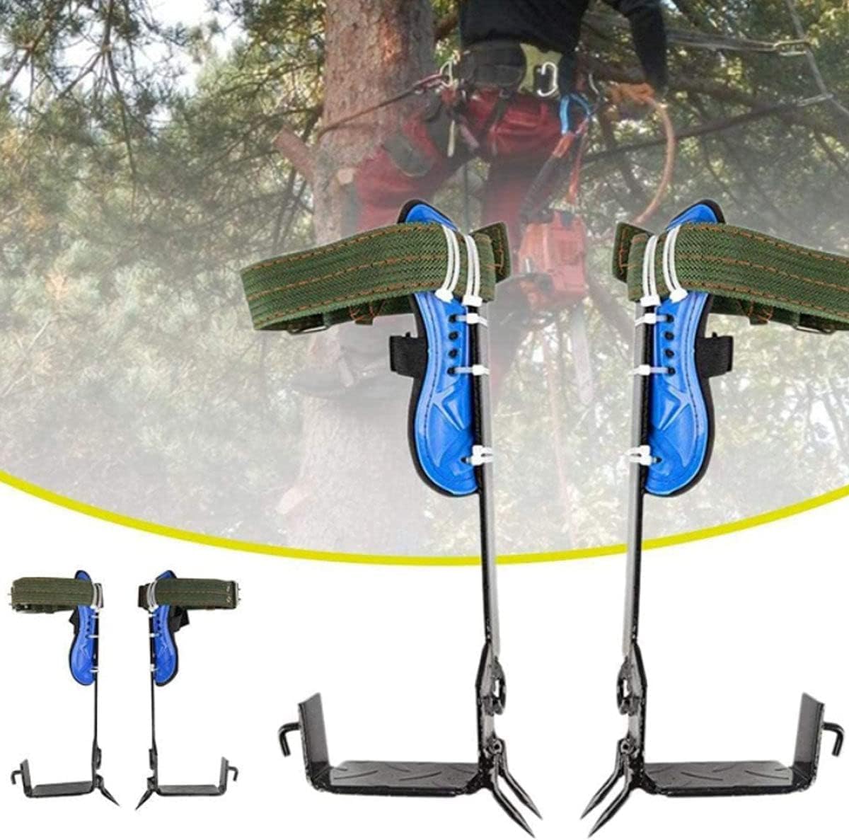 Equipo para trepar árboles, Picos para Botas para trepar árboles Picos para trepar Postes Zapatos Ajustables para trepar árboles Pedal Antideslizante para observación de Caza, recolección de