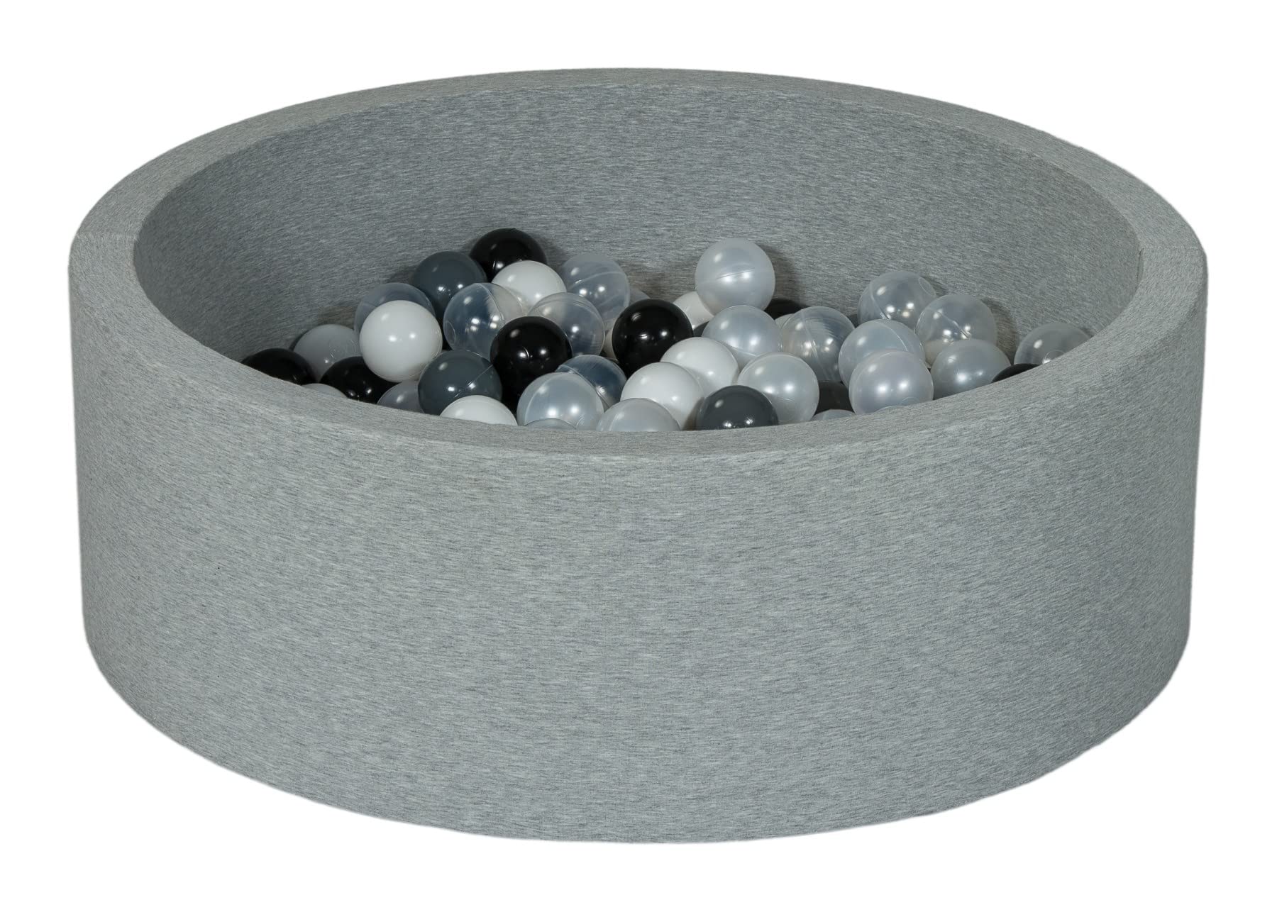 Velinda Piscina Infantil para niños de Bolas Pelotas 150 Piezas (Colores de Bolas: Negro, Blanco, Perla, Transparente, Gris)