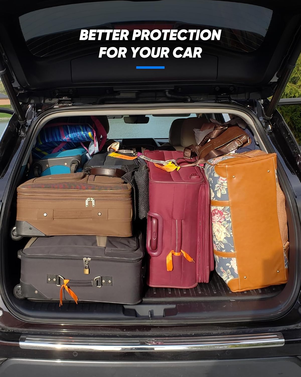 Cargo Liner for Toyota Highlander 2008-2013,Non-Slip All Weather Rear Trunk Mat Black,for Toyota Highlander Accessories 2008 2009 2010 2011 2012 2013(Not Fit Hybrid)