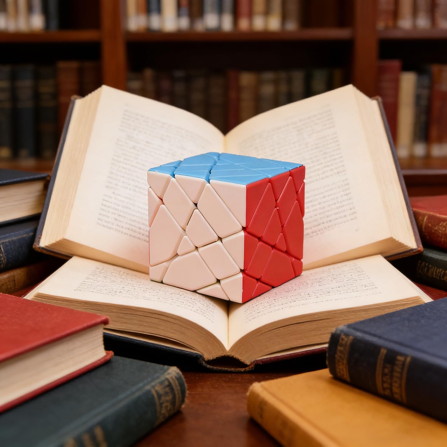 SUN-WAY 4x4 Axis Magic Cube 4x4 Stickerless Axis Speed Cube 4x4x4 Fisher Cube Puzzle Toys for Kids and Adults Brain Teasers Toys