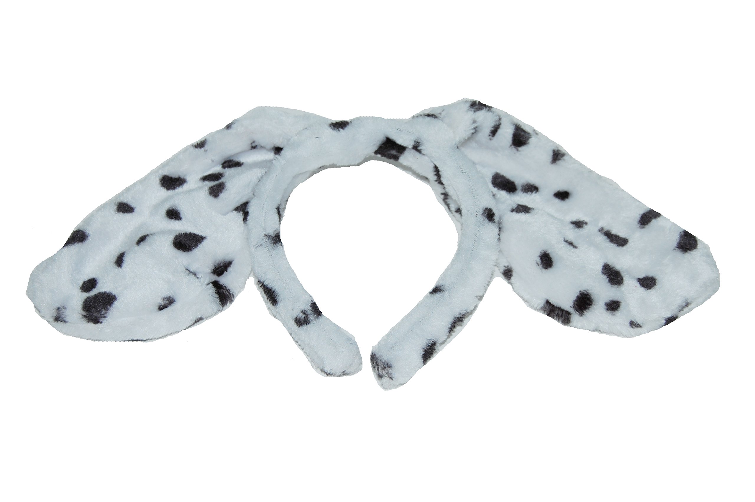 GIZZY® Faux Fur Dalmation White & Black Spot Puppy Dog Ears on Headband
