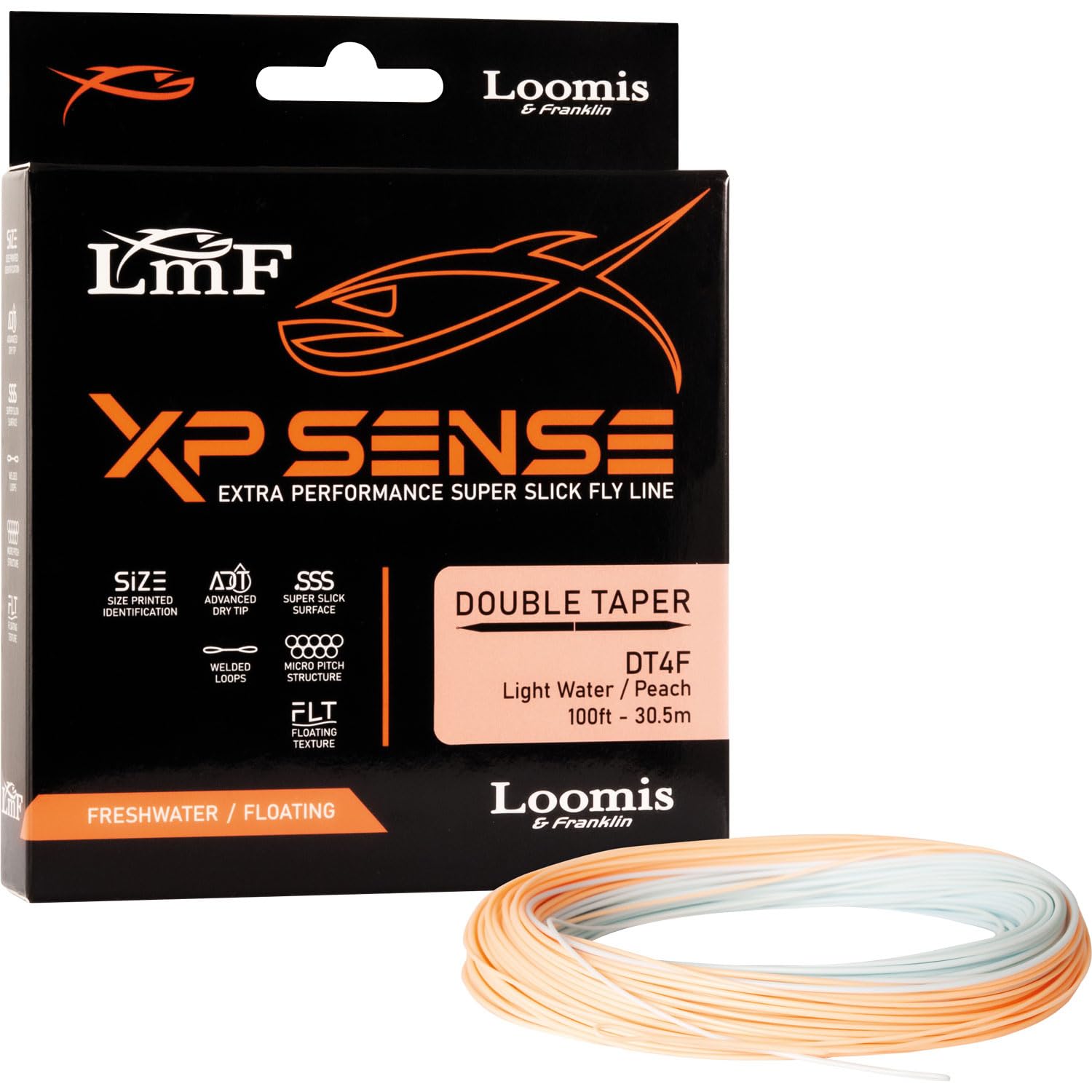 tRABUCCO XP SENSE Double Taper Coda da Mosca Loomis & Franklin–Fly Line Galleggiante–Asole Saldate–Pesca a Mosca secca, ninfa leggera o pesca tecnica in torrenti e fiumi a basso regime.