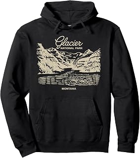 Glacier National Park Montana USA Pullover Hoodie