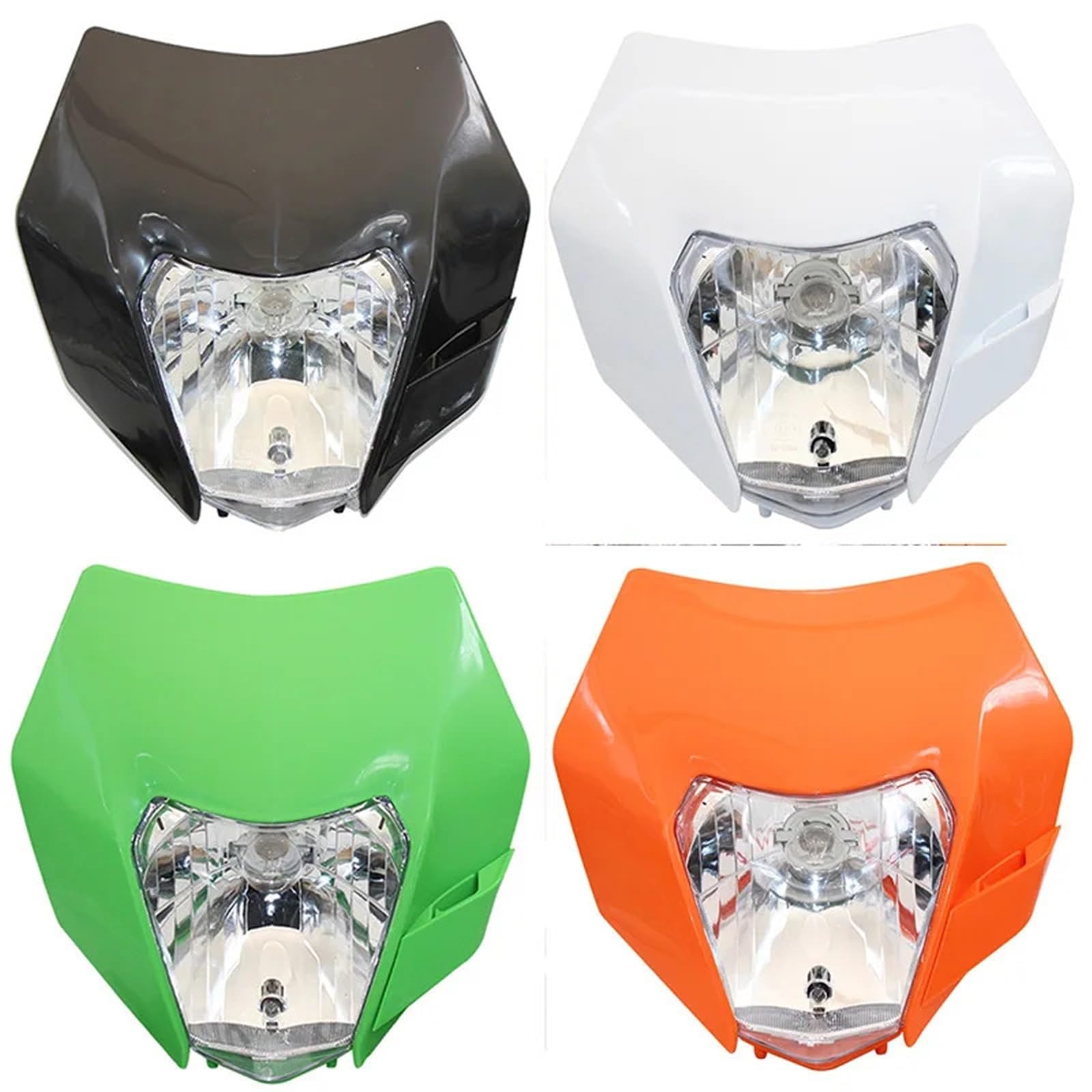 led motocyklowe Płytka reflektora motocyklowego Halogeny pasujące do K&TM EXC SX XC XCF XCW 125-500 2012-2016 Przedni reflektor motocykla terenowego(Orange)