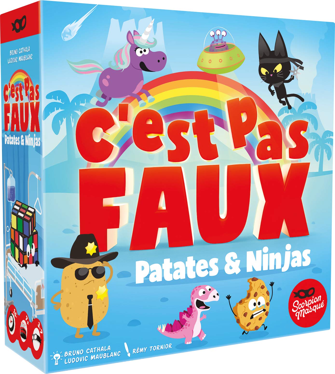 Scorpion masqué: C'est pas faux - Jeu de société Patates & Ninjas 7+ ans 3-7 joueurs 15 min