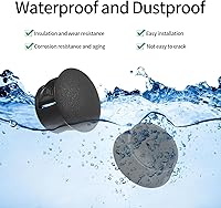 Vista 4 de Tapones de plástico para agujeros, 180 tapones de bloqueo de panel negro, tapas redondas para orificios de tornillo de taladro para gabinetes