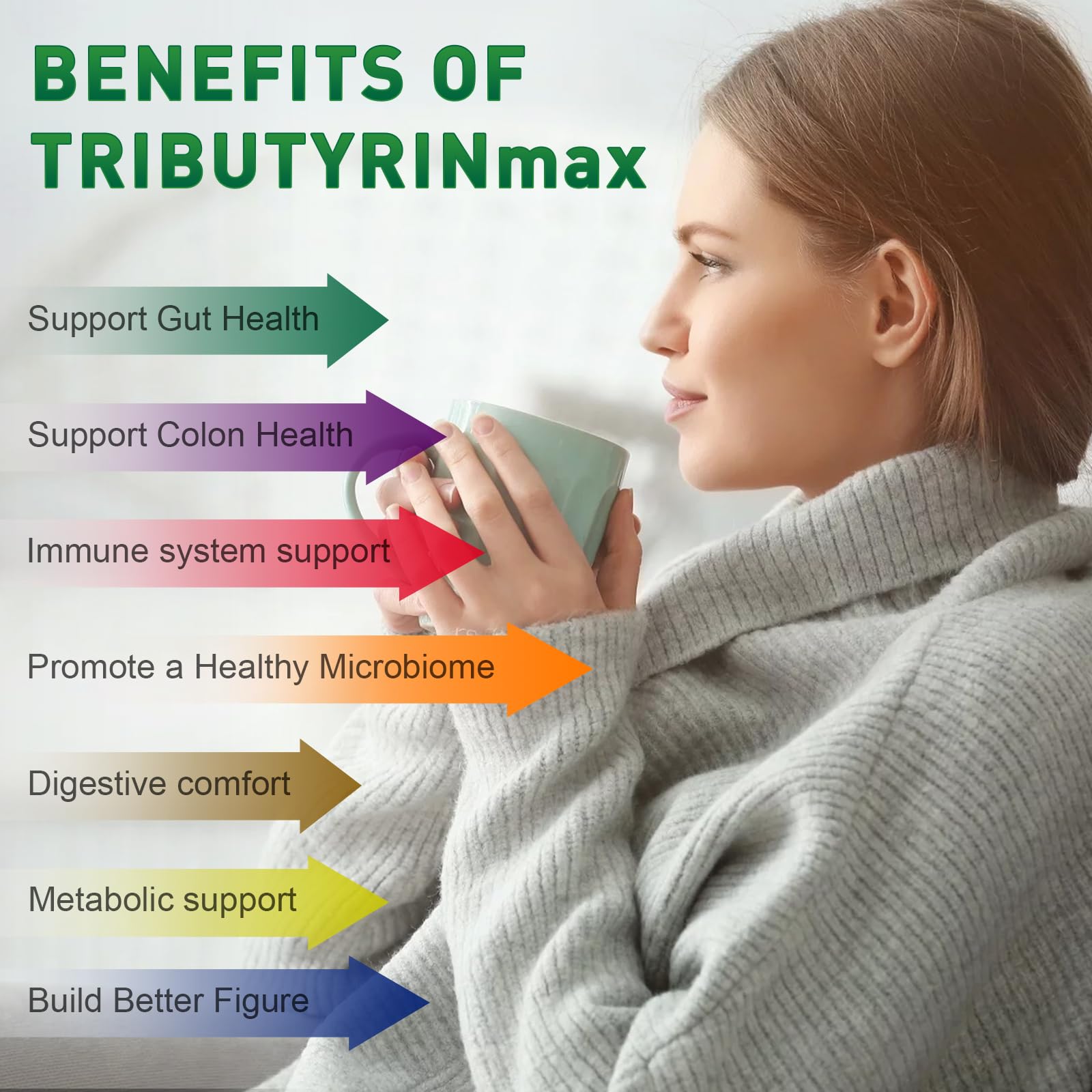 TRIBUTYRINmax Supplement 1200mg for Gut Health,Vegan,Butyrate Gut Health Supplement for Digestive, Leaky Gut, Colon, Microbiome - 60 Softgels — Amazon image 4