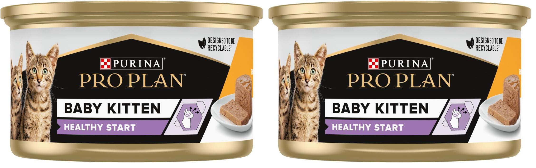 PRO PLAN Baby Kitten Healthy Start Mousse Poulet 85g (Lot de 2)