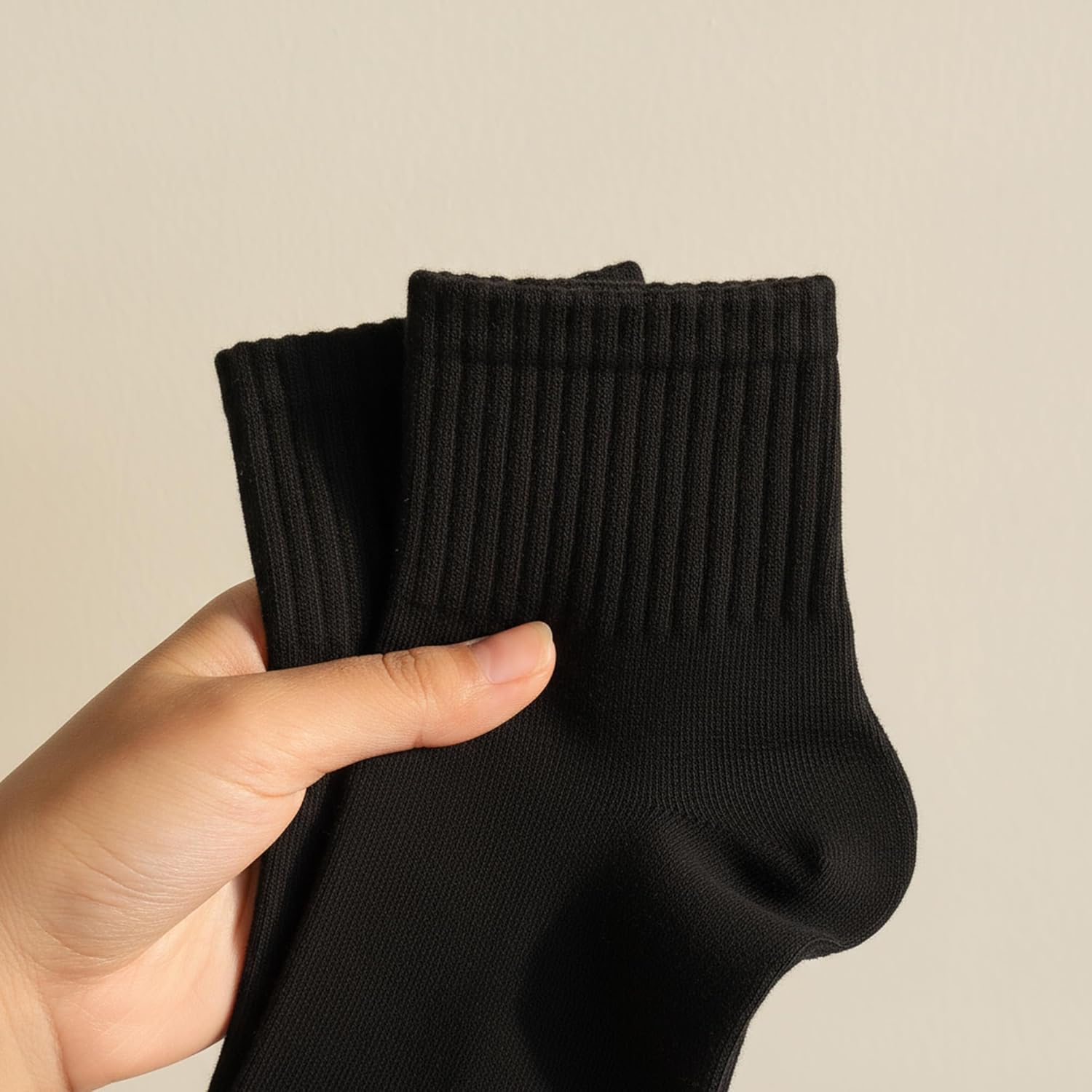 SERISIMPLE Womens Mini Crew Thin Viscose Bamboo Socks Soft Above Ankle Casual Socks Comfort Solid Color 5 Pairs - Image 2