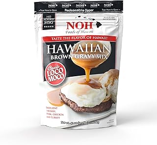 NOH Foods Hawaiian Brown Gravy Mix - 48oz (3lb) Recloseable Zipper Bag | No MSG, Just Add Water | Versatile Flavor Enhancer for Beef, Pork, Chicken, and Turkey - Perfect for Crafting the Ultimate Loco Moco