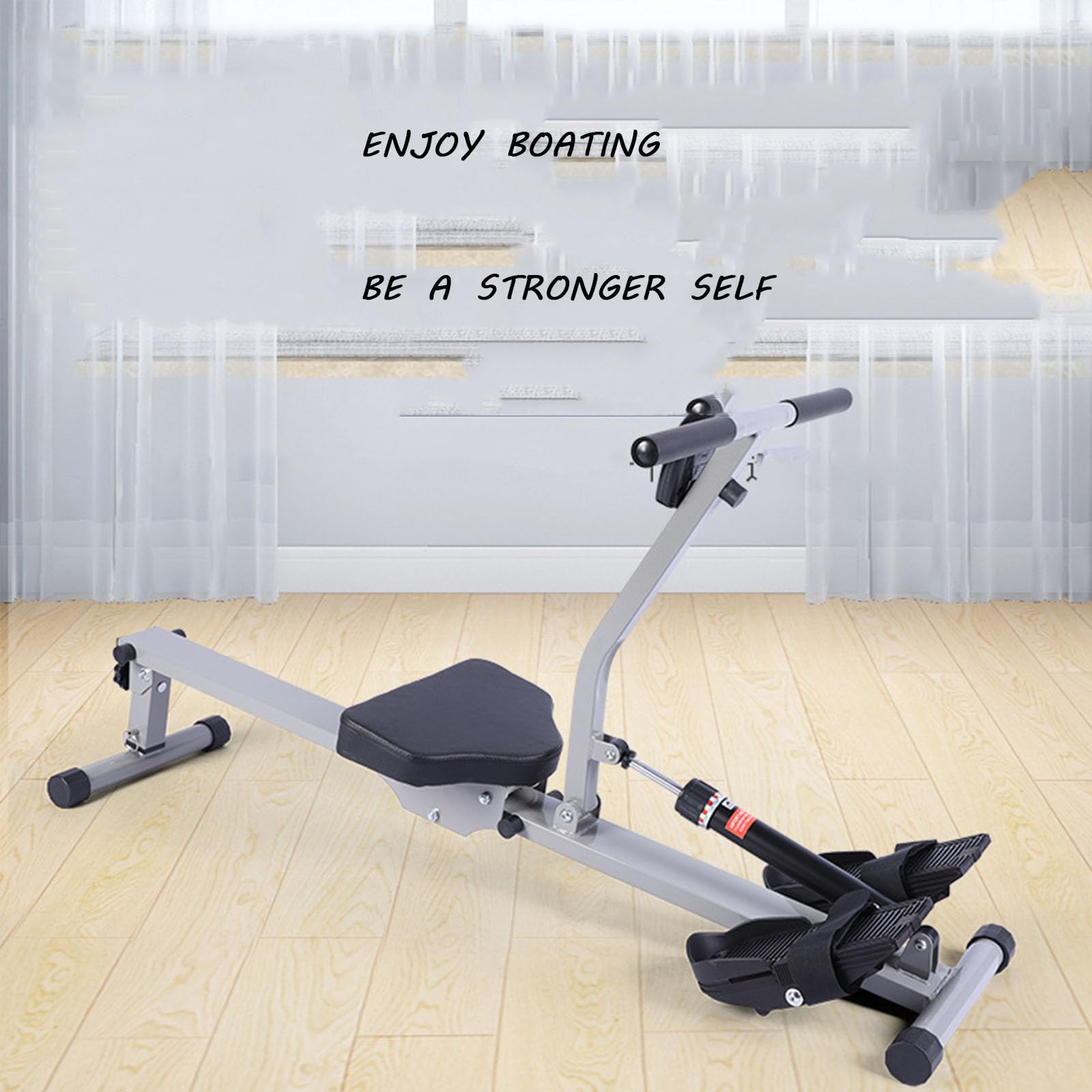 Składany Wioślarz Hydrauliczny Z Oporem, Wioślarz Hydrauliczny Do Użytku Domowego, Sprzęt Do Ćwiczeń W Pomieszczeniach, Sprzęt Fitness, Nośność 120 Kg