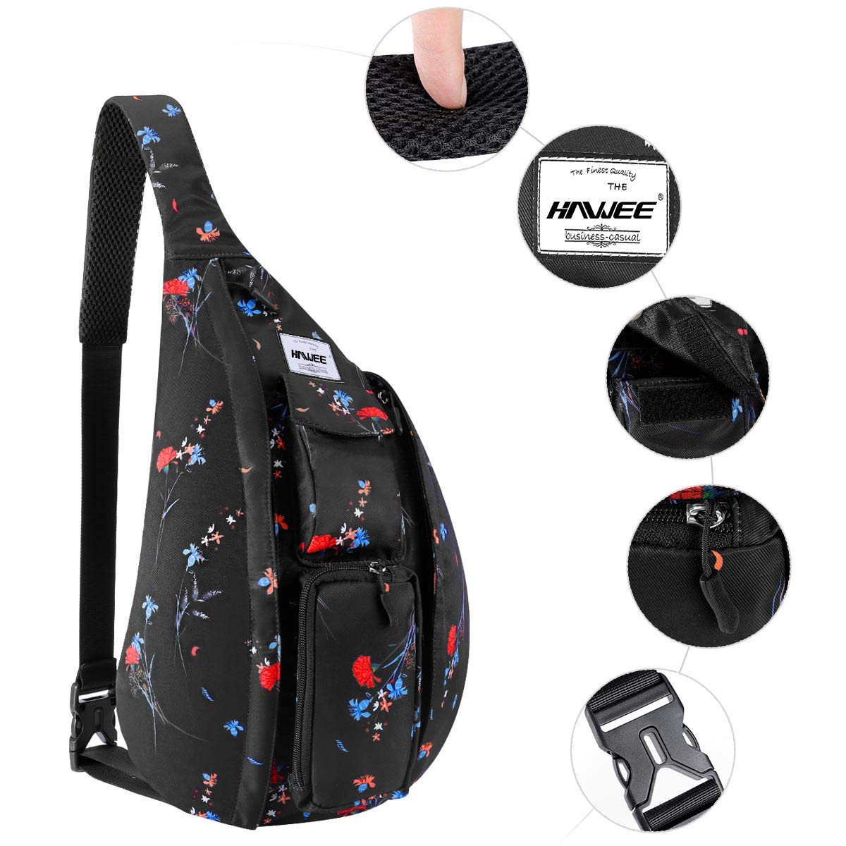 Sportivo Zaino Monospalla Viaggio Petto Borsa Monospalla Crossbody Zaino Spalla Antifurto Petto Borsa Spalla Casual per Uomo Donna Adolescenti Vita Lavoro Outdoor Viaggio Ciclismo