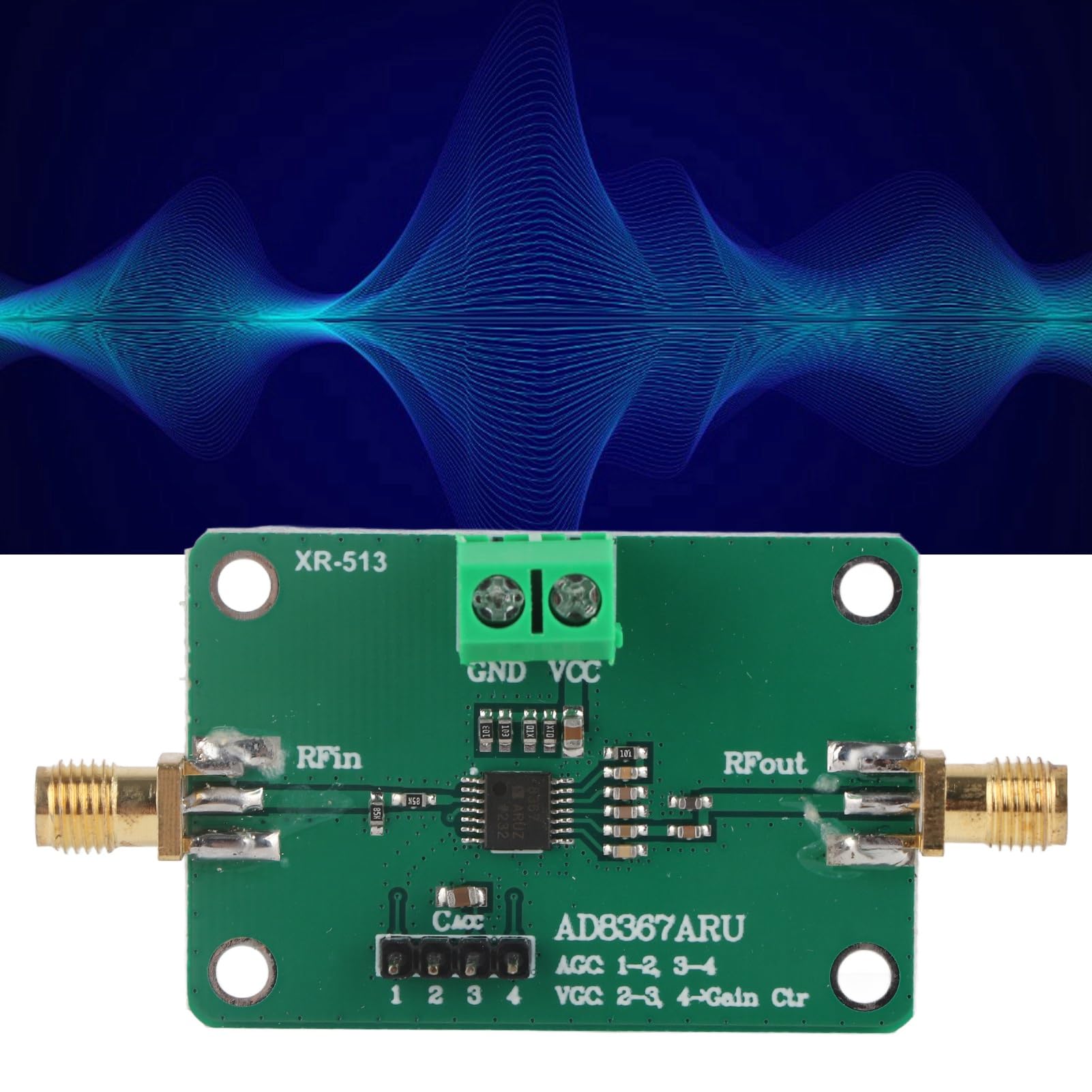 Acouto Scheda Modulo Amplificatore IF Controllo Automatico del Guadagno Componente Elettronico AGC Lo Stampaggio AD8367 Ha e Smoo Modulo Amplificatore IFAmplificatore IFAD8367 IFControllo Automatico