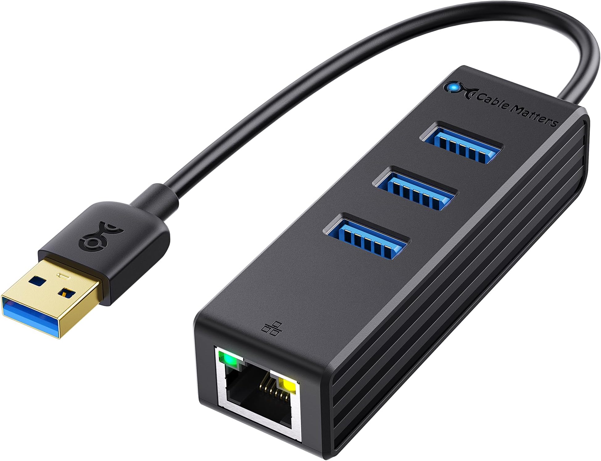 3 Port USB 3.0 Hub with Ethernet