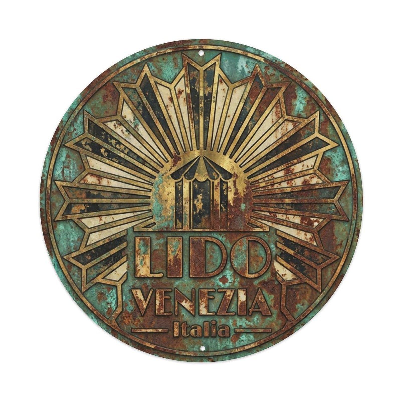 Vintage Travel Italy Di Venezia Italy Sunshine Metal Tin Sign