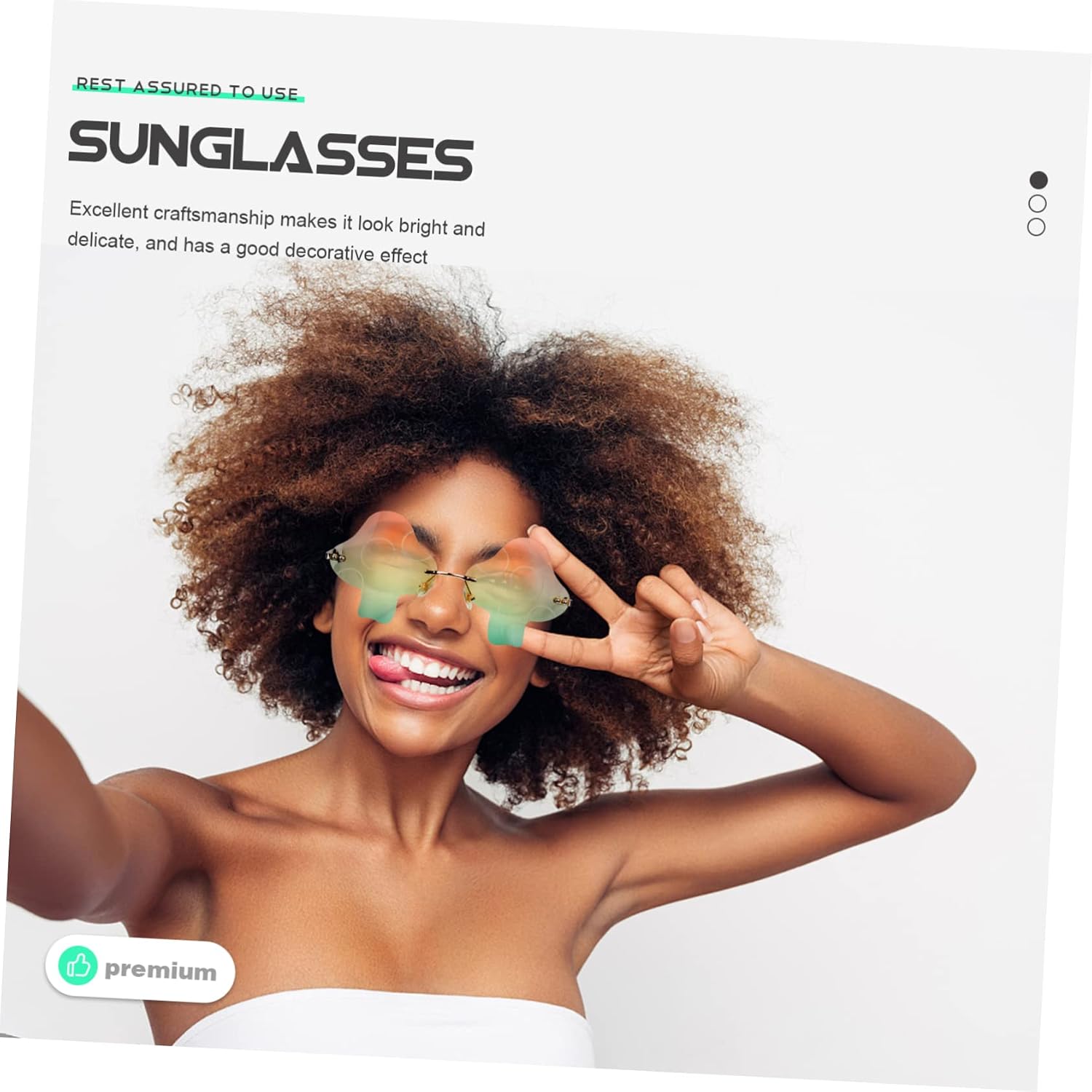 NOLITOY Rimless Glasses Unique Mens Sunglasses for Men Polarized Sunglasses Fashion Eyewear