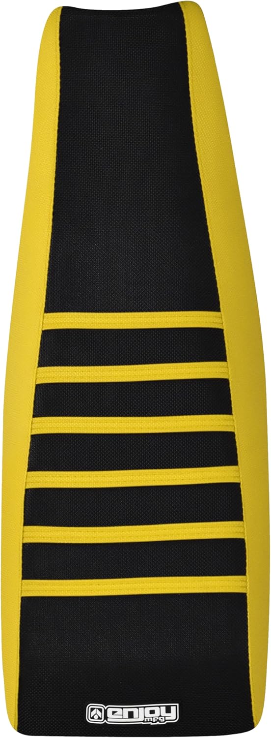 Enjoy Mfg Seat Cover - Compatible with Honda 1999-2007 TRX 400EX TRX 400 EX TRX400 Quad - Color Sides & Rib #203 (Yellow Sides/Black top/Yellow Ribs)