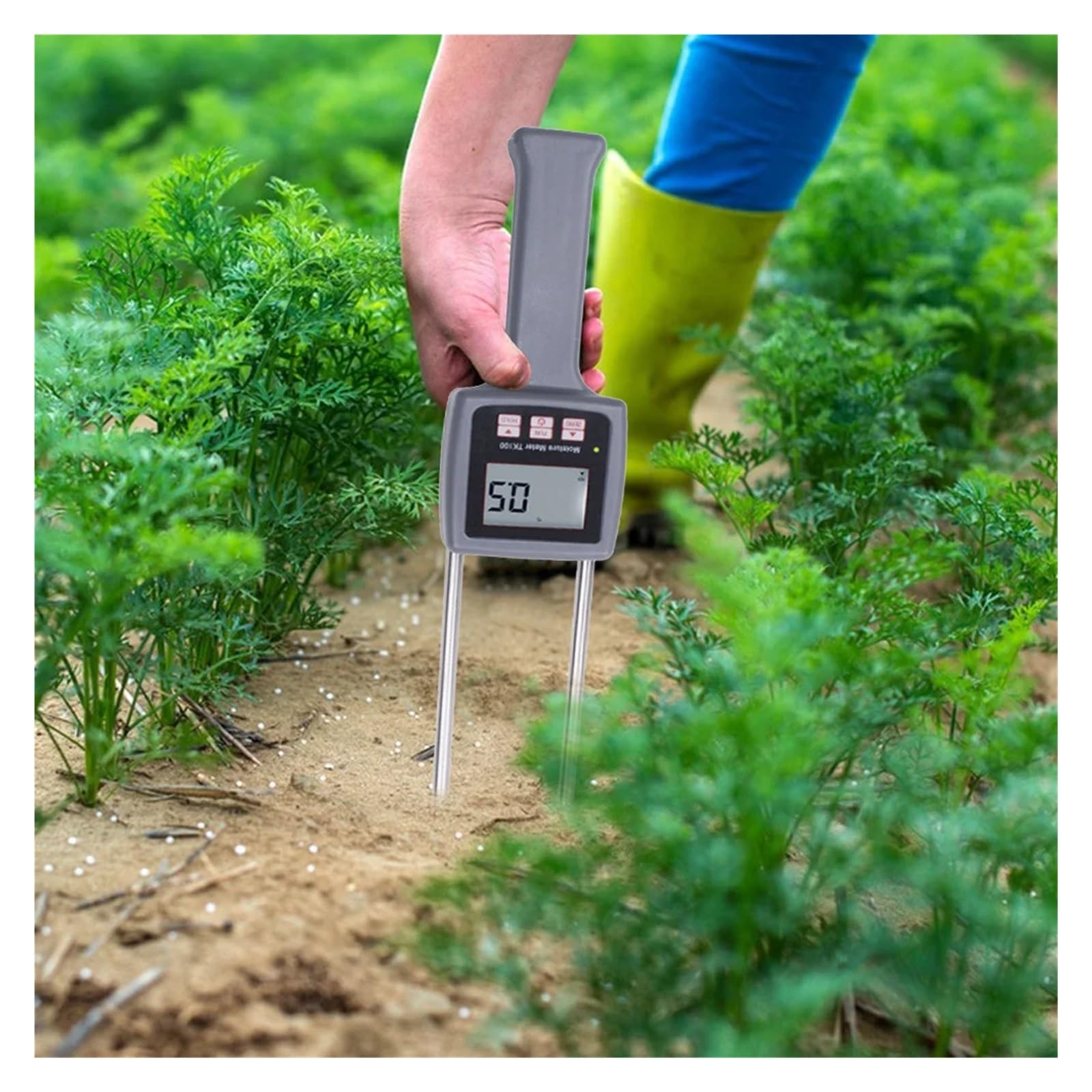 Feuchtigkeitsmesser, Digitaler, Präziser Heu-Feuchtigkeitstester Mit LCD-Hintergrundbeleuchtung, Feuchtigkeitsanalysator For Heu, Froage, Gras, Leymus Chinensis, Alfalfa