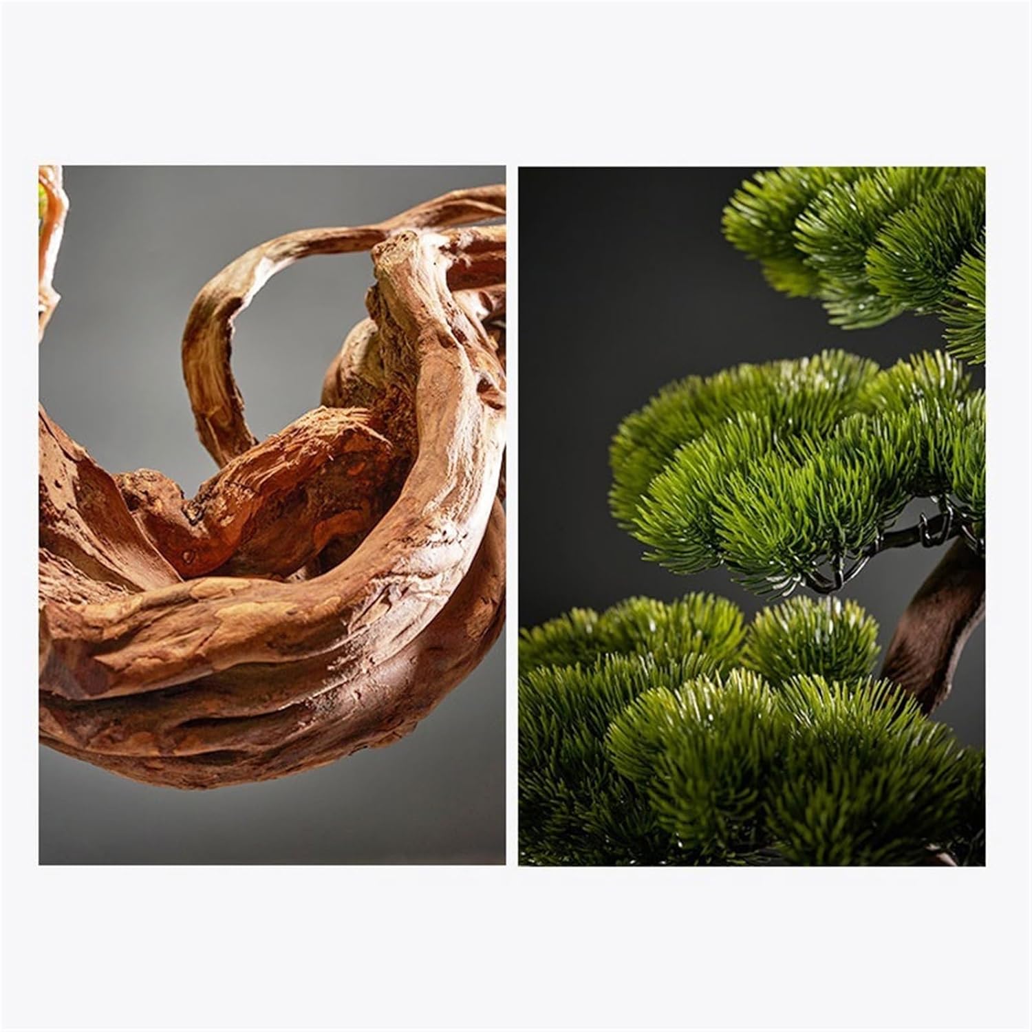 Artificial Tree Entrance TV Cabinet Office Soft Living Room Decorations Zen Simulation Welcome Pine Bonsai Ornaments Artificial Plants Indoor