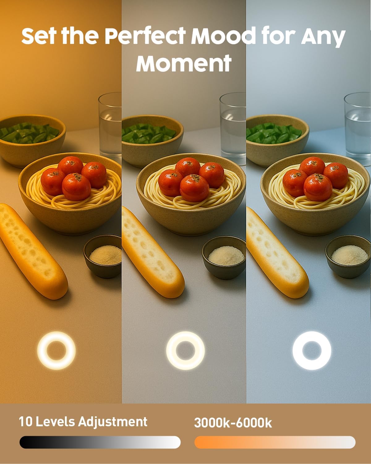 10.5" Ring Light Overhead Phone Mount - Selfie Ring Light with Stand Phone Holder, 360° Rotate Flexible Arm Clamp Desk Light Tripod for Photography Cooking Filming Video Recording YouTube Tiktok - Image 4