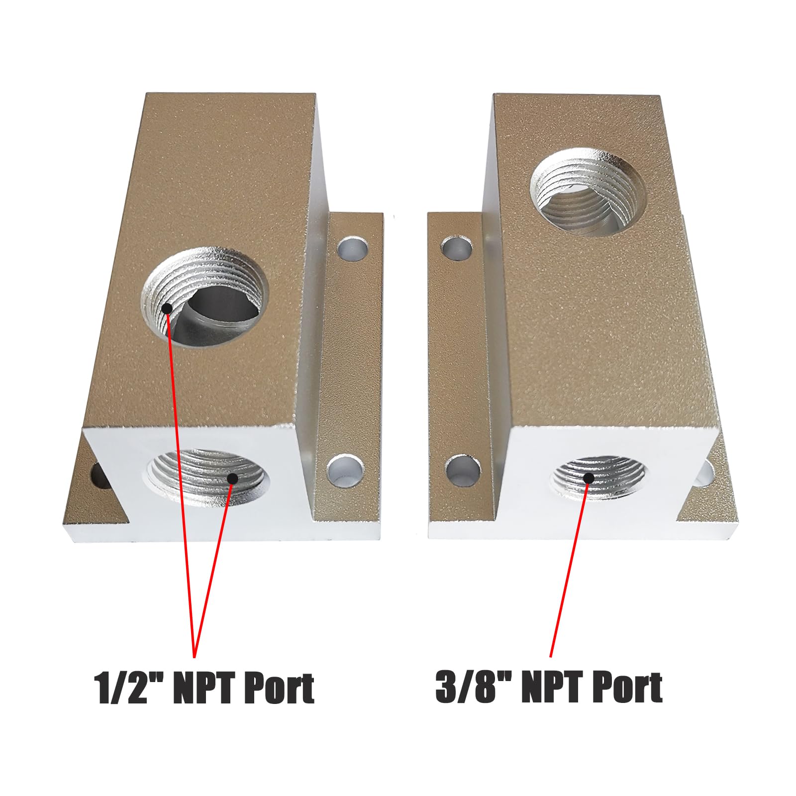 Clapet Anti-retour En Fonte Pour Air Comprimé - 3 Ports, Résistance Faible, étanchéité Fiable (20x19x10 Mm) - 2