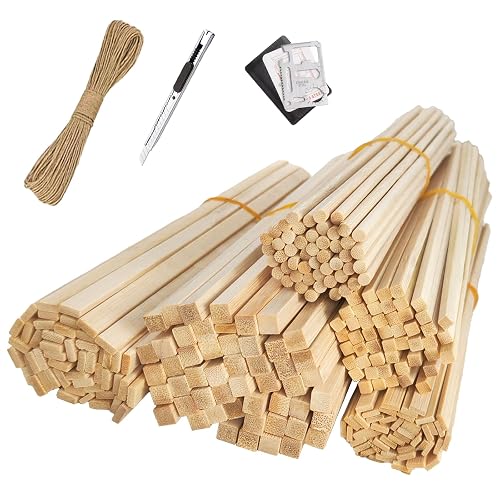 253pcs Natural Bamboo Sticks for Crafts, Parol Making&Building DIY Projects