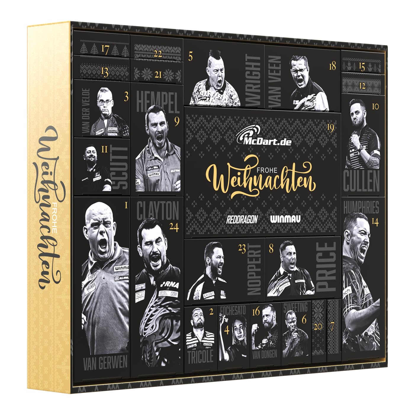 McDart Calendario Dell'Avvento 2025 Per Freccette – Soft Darts, 24 Sorprese, Valore €215, Con Lotteria