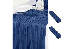 2 Pack Blue Cheesecloth Table Runners Add a Touch of Rustic Charm...