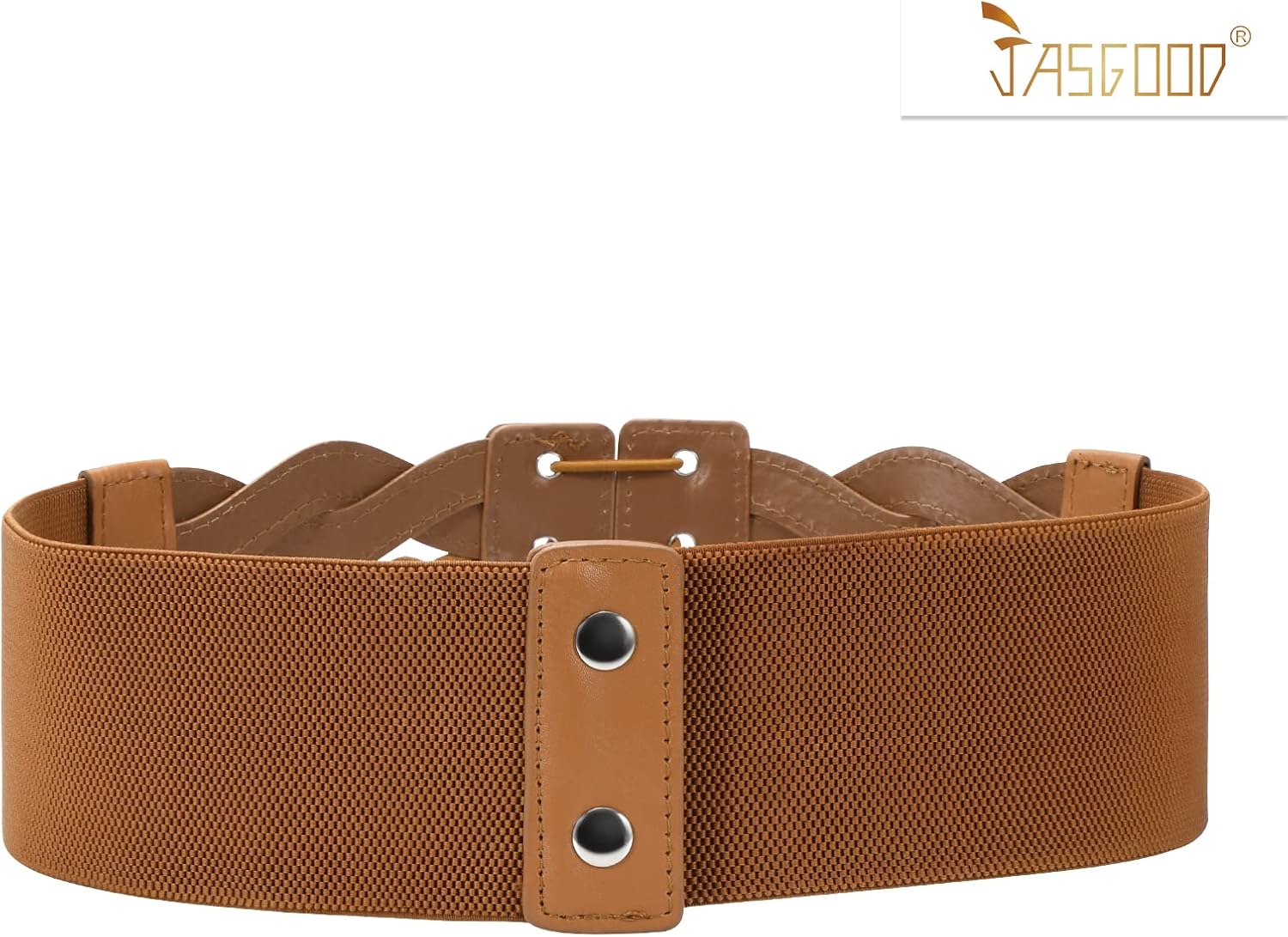 JASGOOD Women Elastic Wide Vintage Stretchy Belt for Dresses Retro Fashion Waist Belt - Image 4