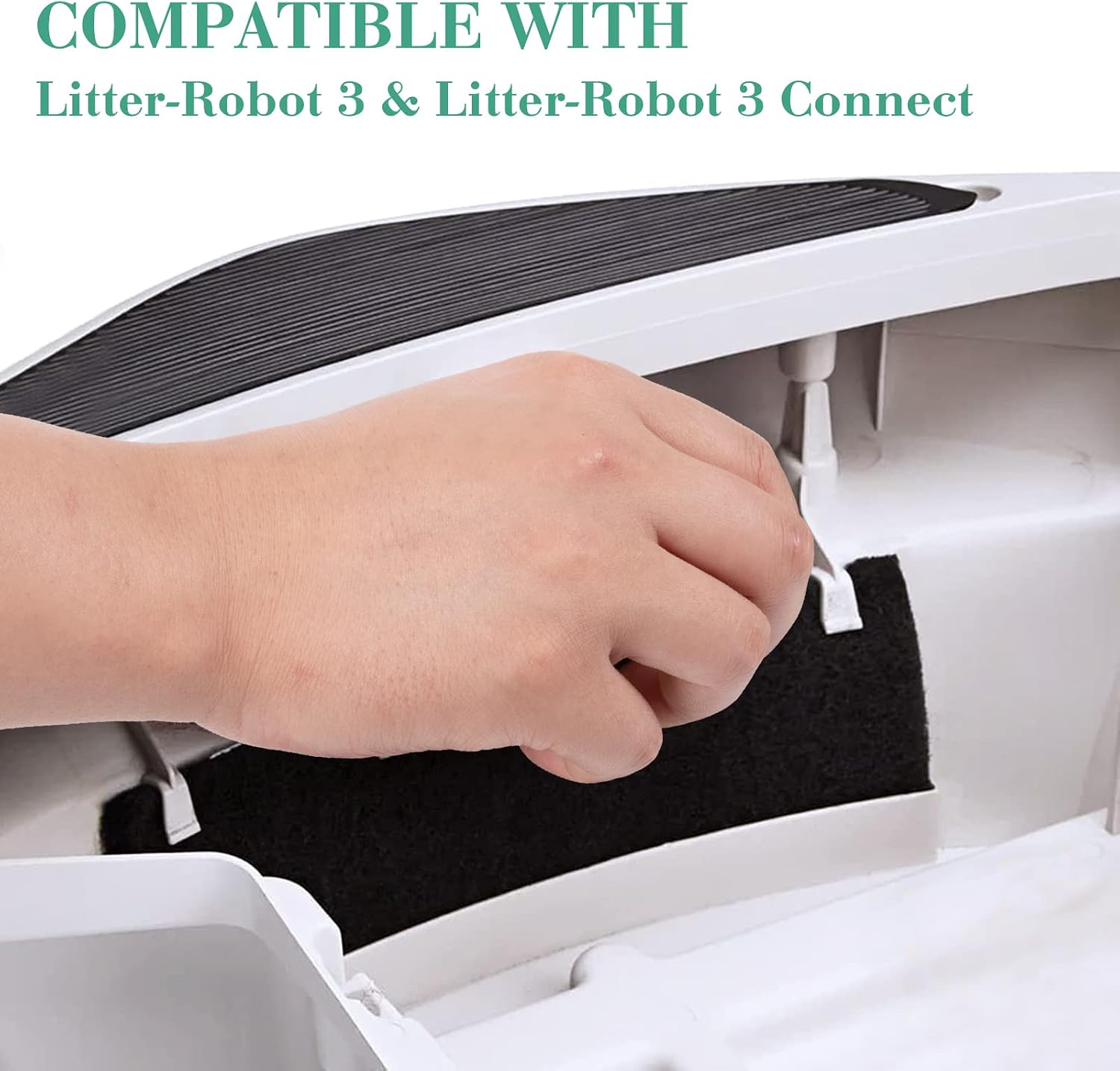 6 Pack Carbon Filters Compatible with Litter-Robot 3 - Thickened and Durable Replacement Filters for Litter-Robot to Absorb Odors Control Damp from Pets and Keep Home Fresh