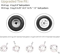 Vista 5 de Soporte para neumáticos de repuesto: soporte de neumático de repuesto para remolque, se adapta a la mayoría de ruedas de 4 y 5 tuercas, soporta