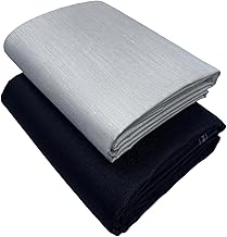 JHABAK'S Cotton Blend Shirt and Trouser Fabric Set – 2.25m Shirt + 1.20m Trouser (Light Grey & Navy Blue)