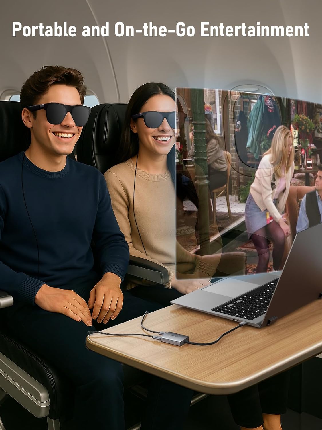 Lemorele USB-C to USB-C Video Splitter, Dual Monitor Expander with 4K@60Hz DP Alt Mode, 100W PD Charging, Compatible with Laptop, AR Glasses, Portable Monitor, Switch, Steam Deck & More Type-C Devices