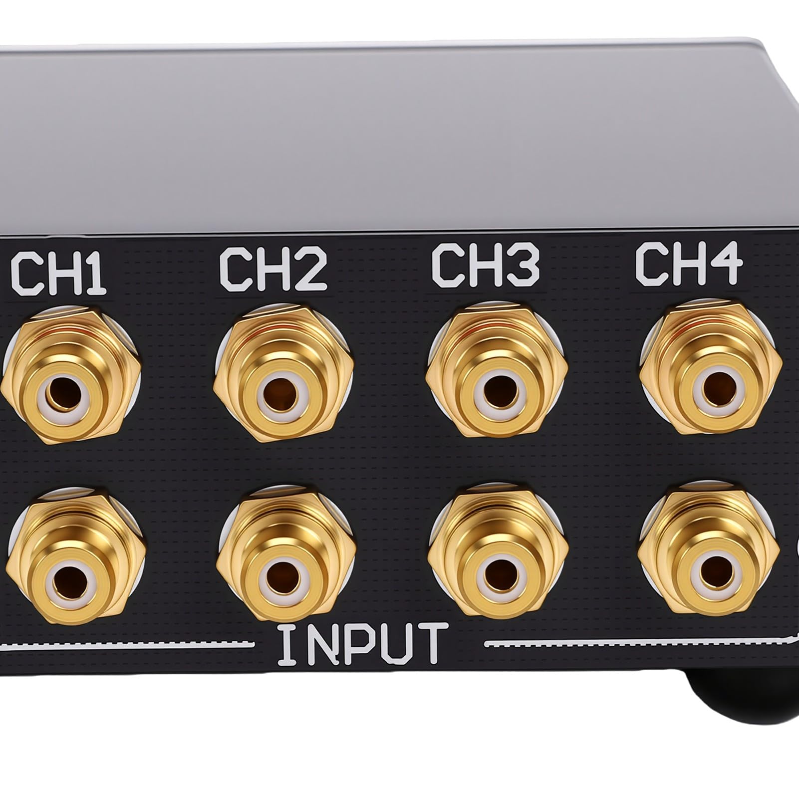 AMONIDA Selector de Sonido de 4 Vías con Control de Doble Perilla