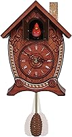 Vista 1 de Mark Feldstein & Associates Reloj de cuco con sonido de pared cardenal tradicional estilo chalet, 17 x 8 x 5 pulgadas