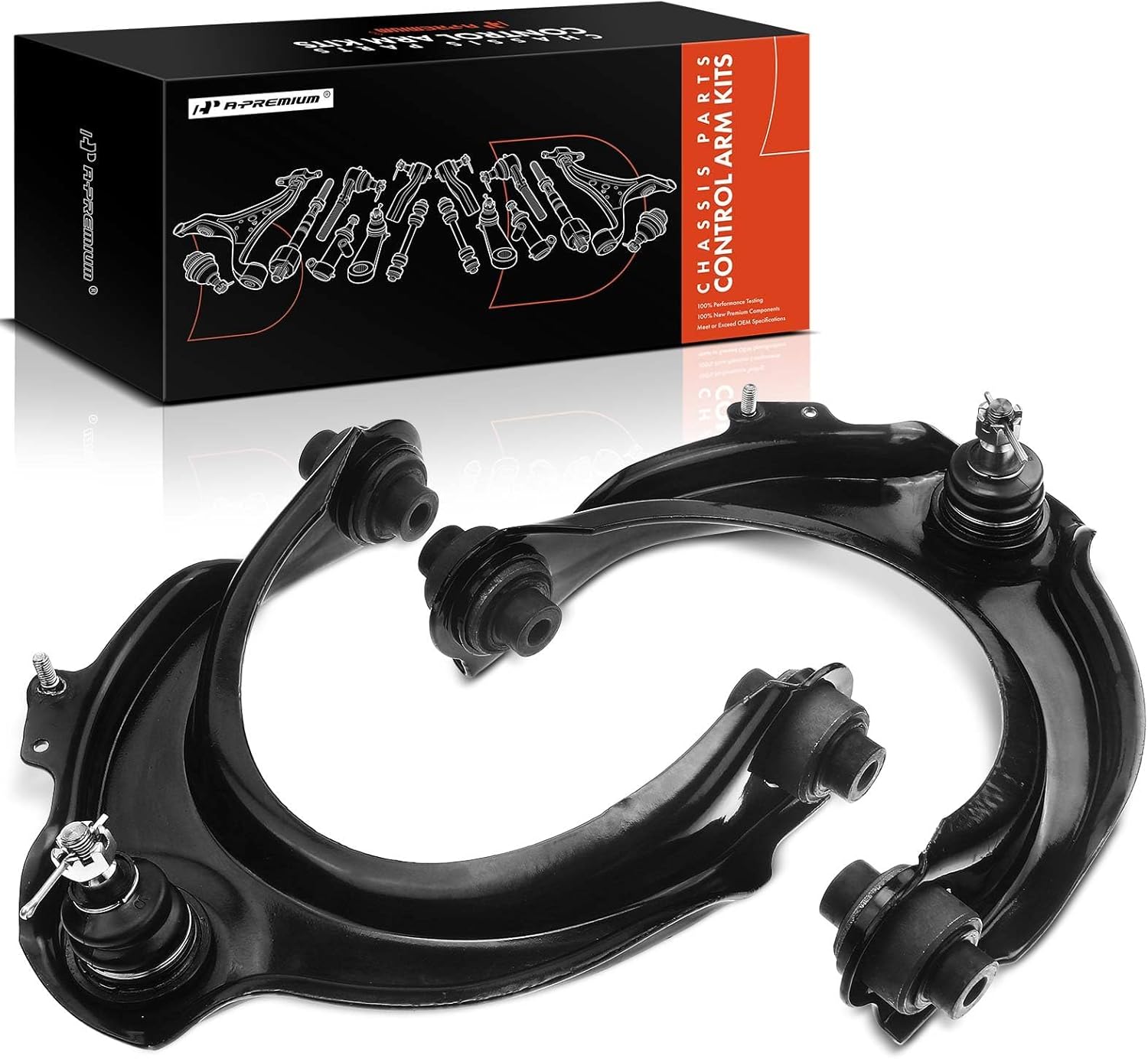 A-Premium 2 x Front Upper Control Arms, with Ball Joint & Bushing, Compatible with Honda Accord 2003 Vehicles Built For United States And Canadian Markets, Accord 2004-2007, Acura TSX 2004-2008