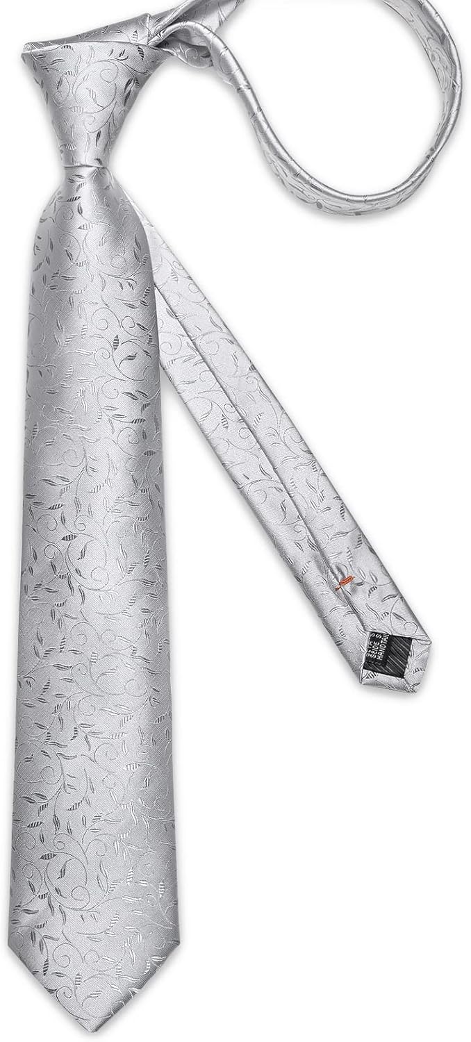 DiBanGu 4PCS Ties for Men Wedding Jacquard Woven Mens Silk Tie and Pocket Square Set Tie Accessories for Men Necktie - Image 6