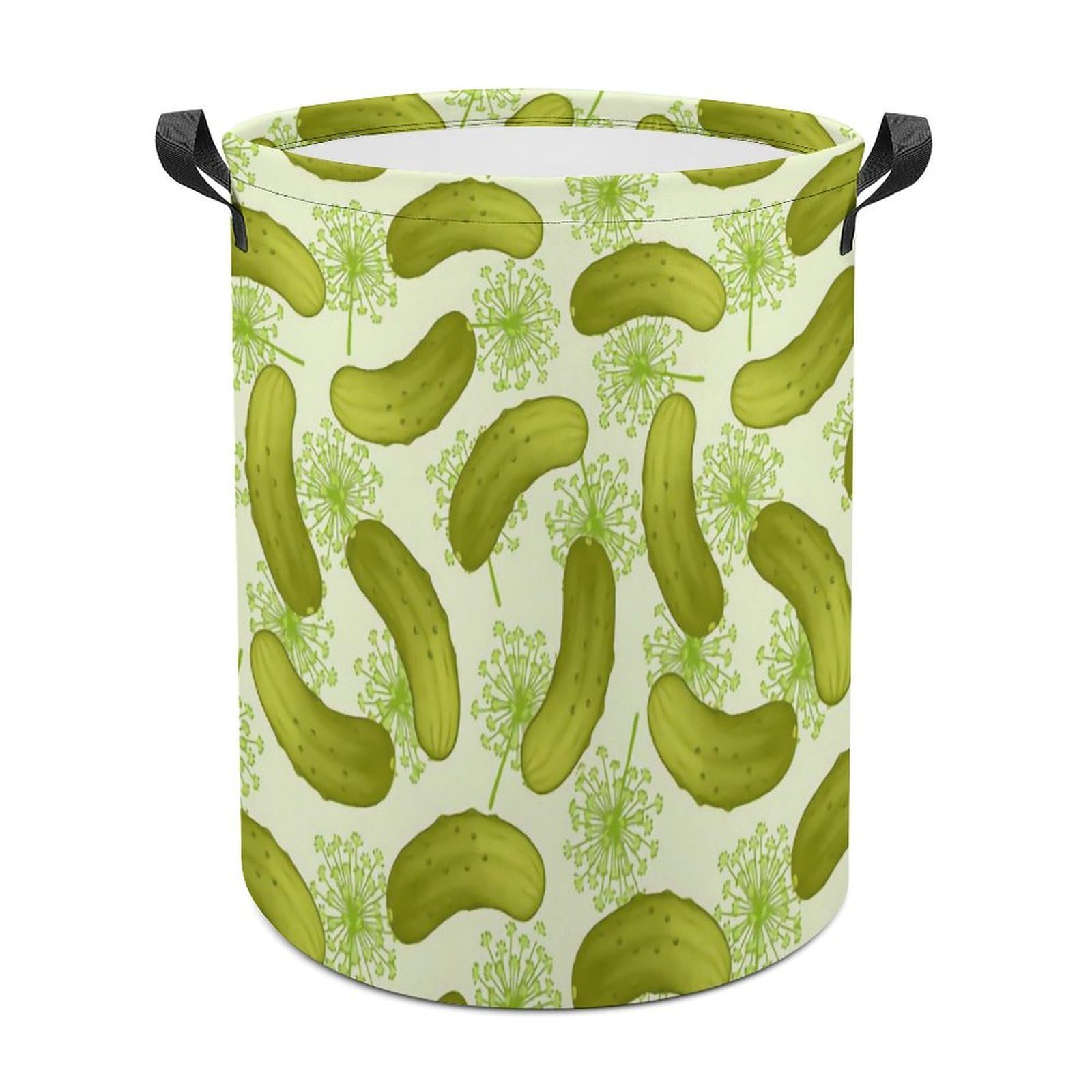 Dill Pickles Laundry Basket, Dirty Clothes Basket, Bathroom, Home Decor 44x44cm
