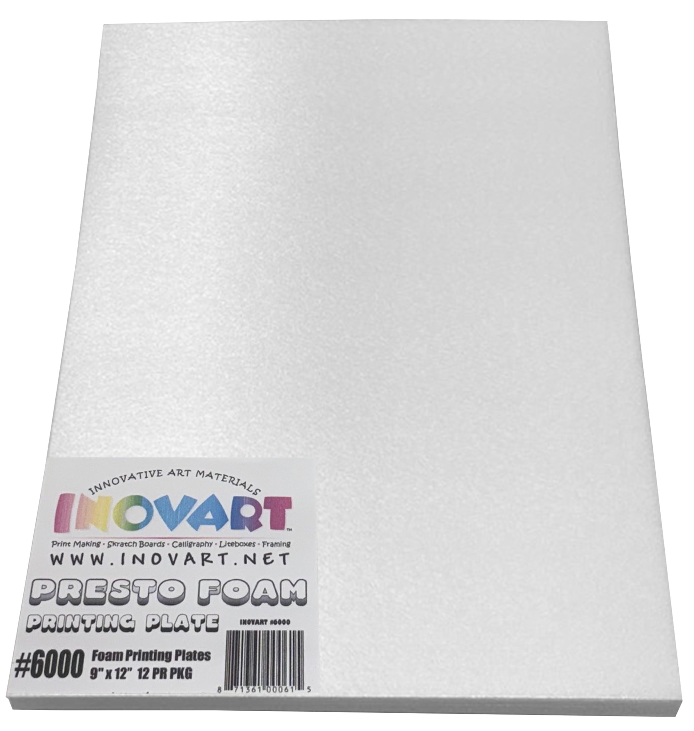 INOVART Presto Foam Printing Plates, 9"x12", 12 Sheets