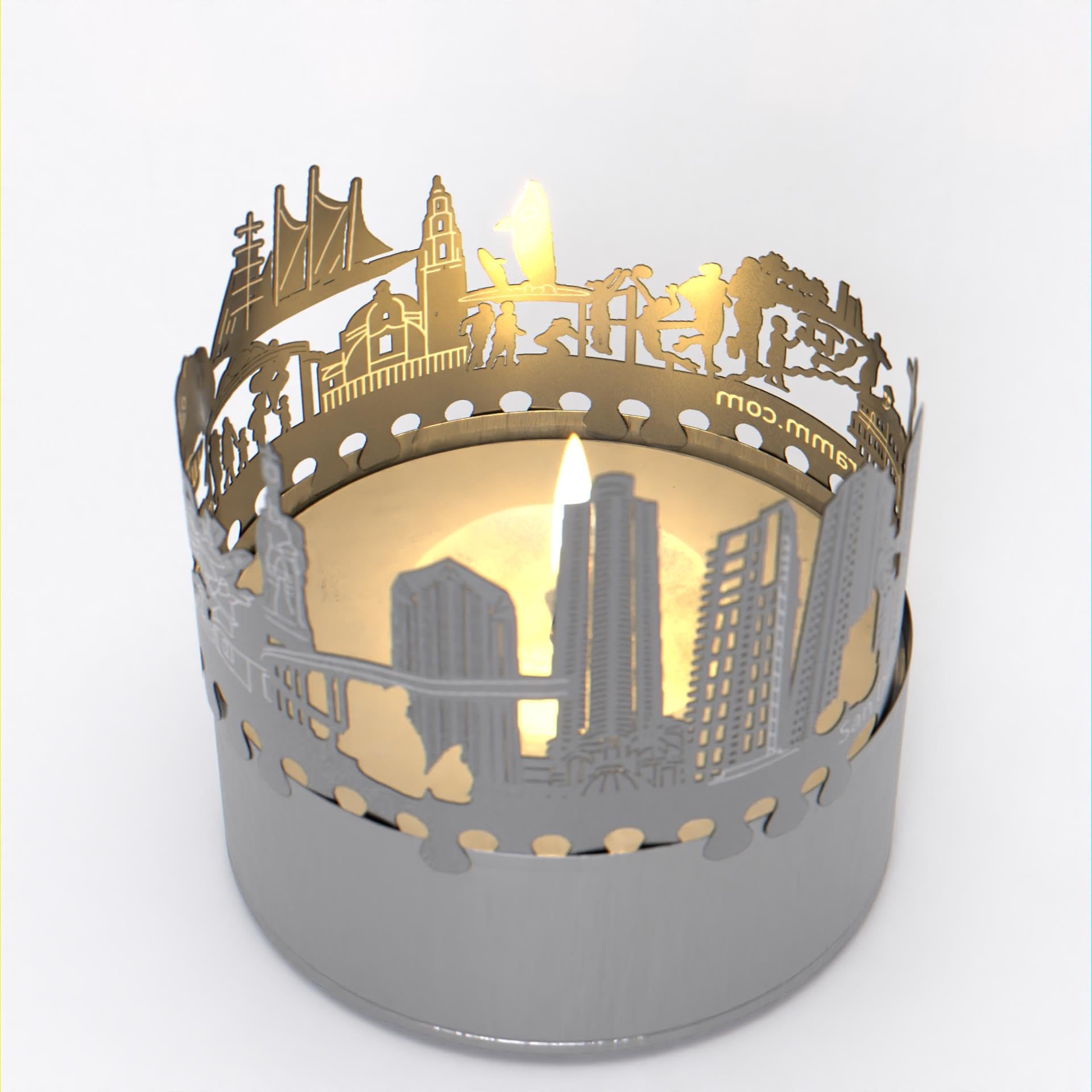13gramm San Diego Skyline Candle Attachment: Illuminate Your Space with Stunning Shadow Play - the Perfect Souvenir for Any San Diego Lover!