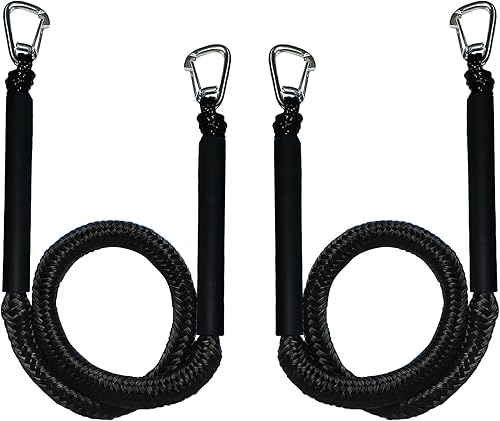 Línea de muelle elástico para barco, cuerda de amarre marina con 2 clips de acero inoxidable, regalo de navegación para hombres, accesorio para disponible en Yaxa Venezuela